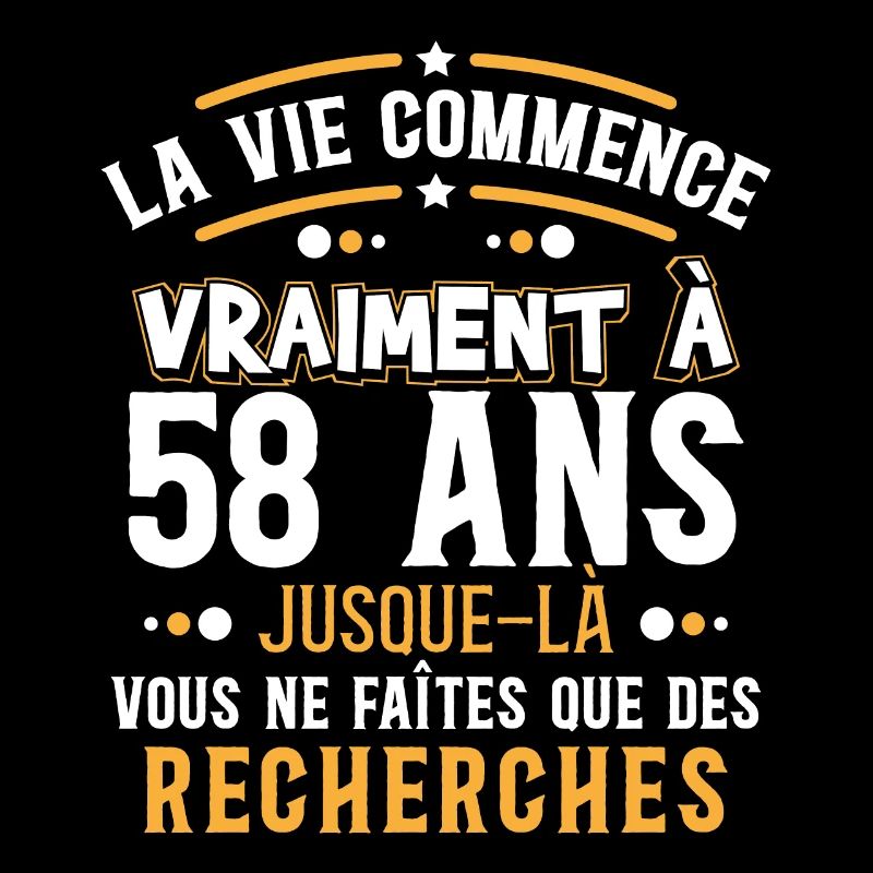 Anniversaire 58 ans, idée cadeau date de naissance