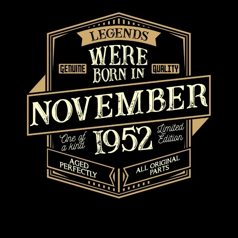 November 1952 Geburtstag Mann