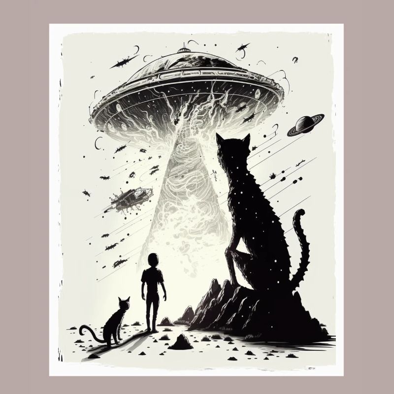 Chaton de chat Space Alien Planet Astronaute