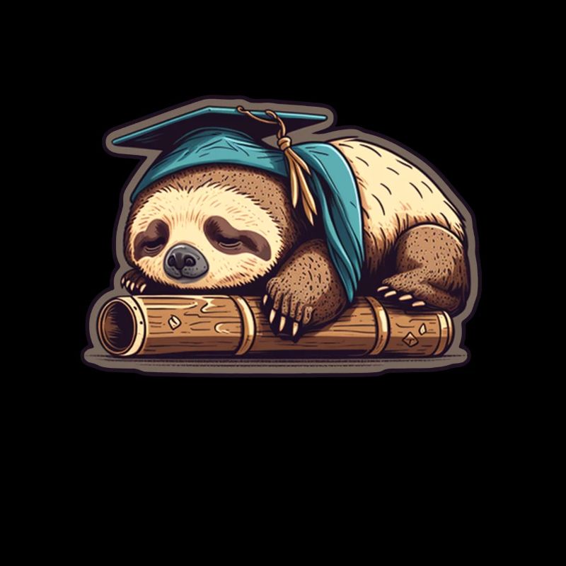 Diplôme Sleeping Sloth Uni Master Bachelor