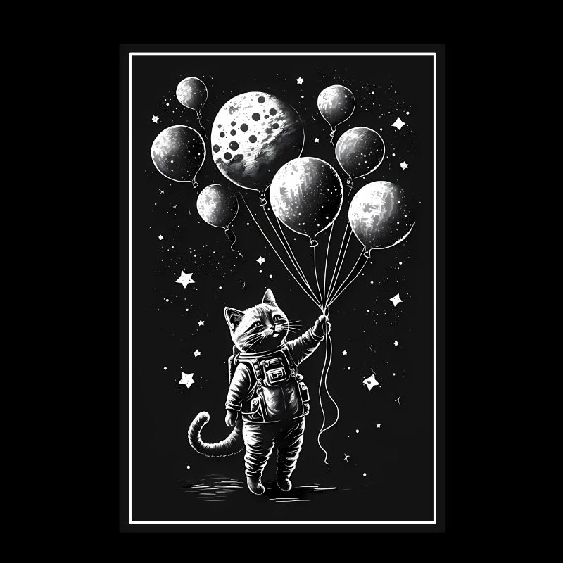 Katze Kätzchen Weltall Astronaut Planet Raumfahrer