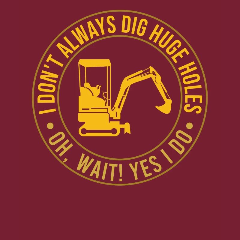 Retro Bagger Spruch Baggerfahrer Baustelle