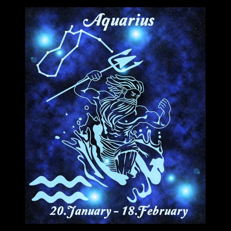Zodiac sign Aquarius, constellation, astrology