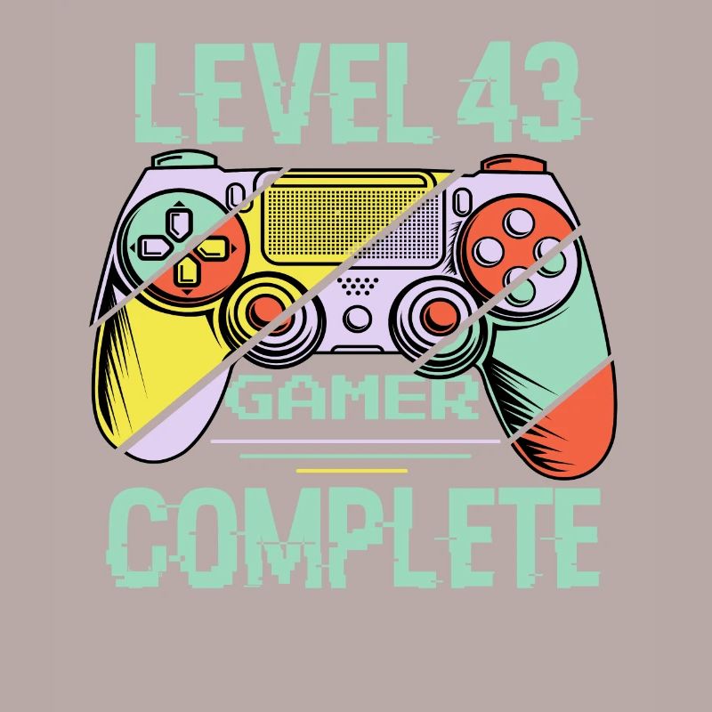 Level 43 Complete 43 Years Old Gamer Level 43 Complete