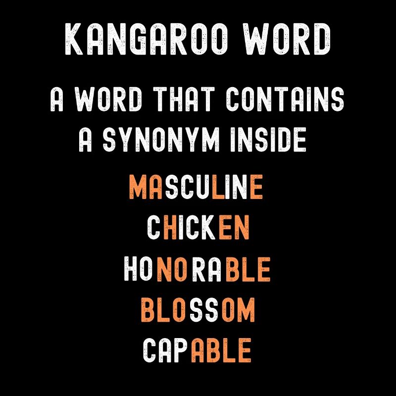 Kangaroo words synonym grammar