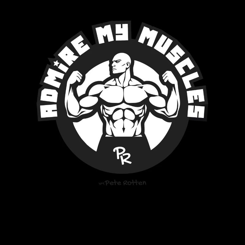 Admirez mes muscles bw, bodybuilder musclé