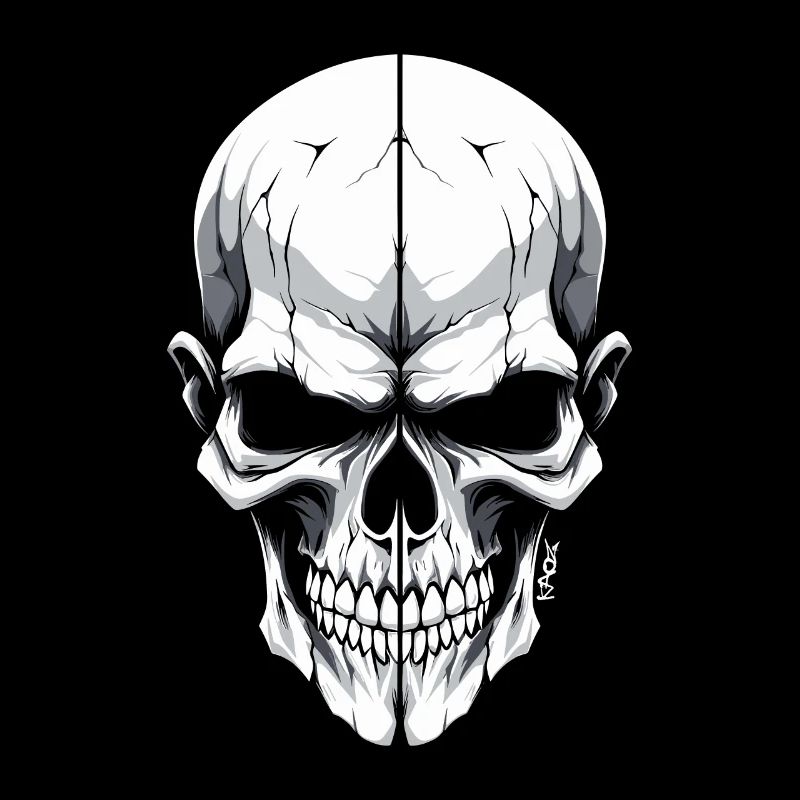 White and cool split skull