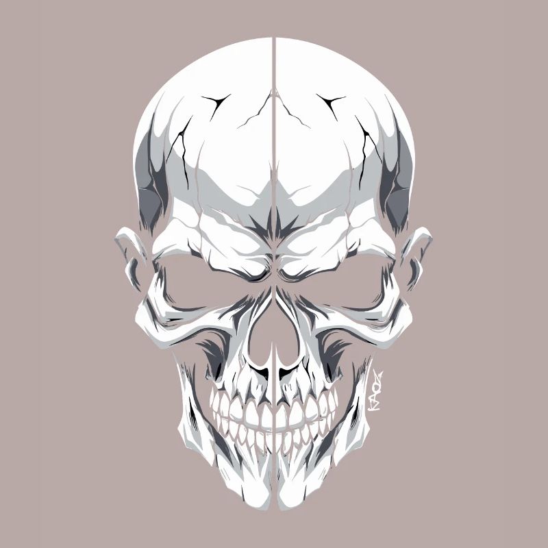 White and cool split skull