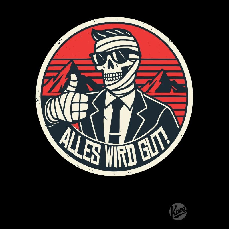 Thumbs Up Skeleton Mummy: Everything Will Be Fine