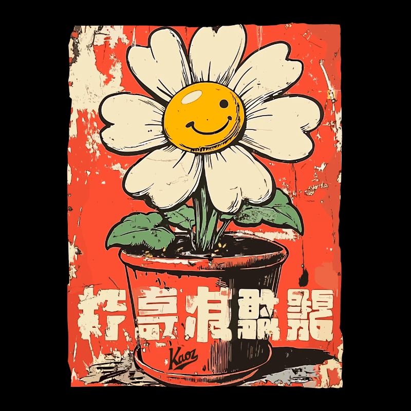 Drôle de fleur dans un pot de fleurs