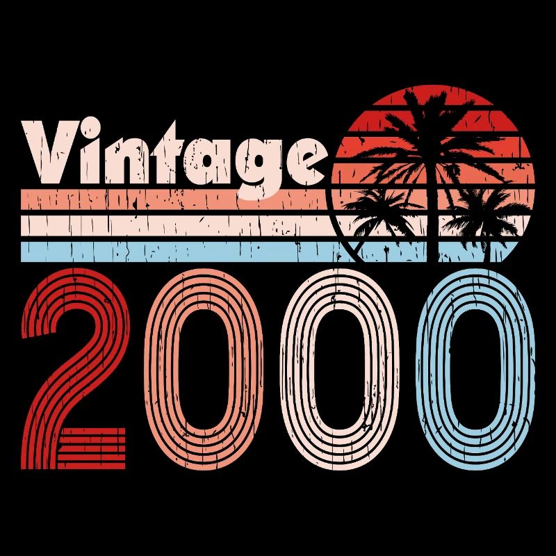 Vintage 2000 Palmen Retro Geburtstag