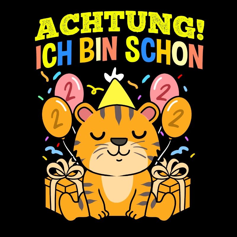Achtung Ich Bin Schon 2 Geburtstag Tiger