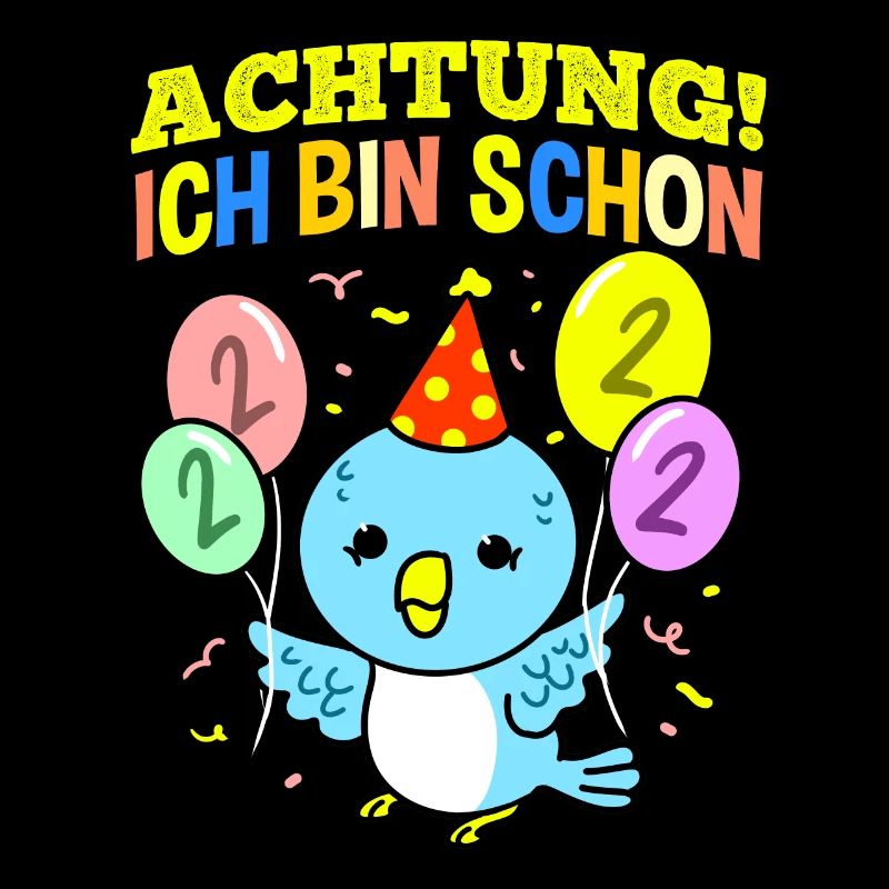 Achtung Ich Bin Schon 2 Geburtstag Wellensittich