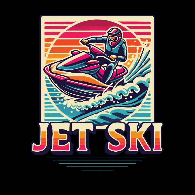 Jet Ski Abenteuer Retro Sommer