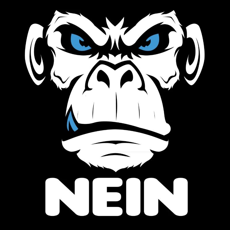 Nope Nö Nein Affe Monkey Jetzt nicht Hau Ab Weg
