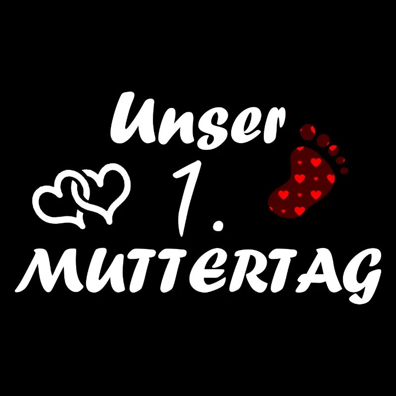 Der erster Muttertag Text mit Herzen und Muster