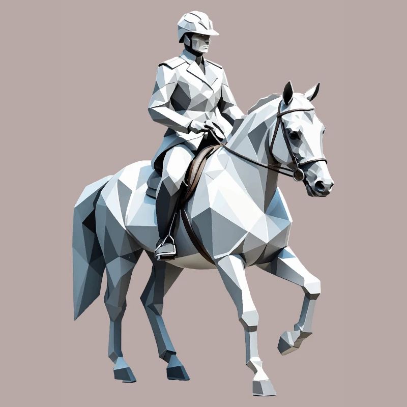 Cavalier Low Poly - Ballet Design