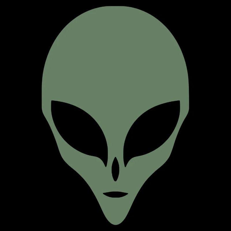 Alien Silhouette Head Face
