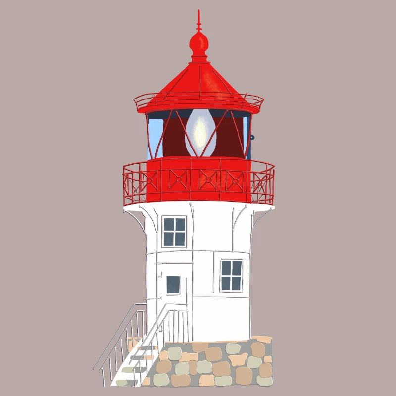 Île de Hiddensee, phare Gellen, pas de texte