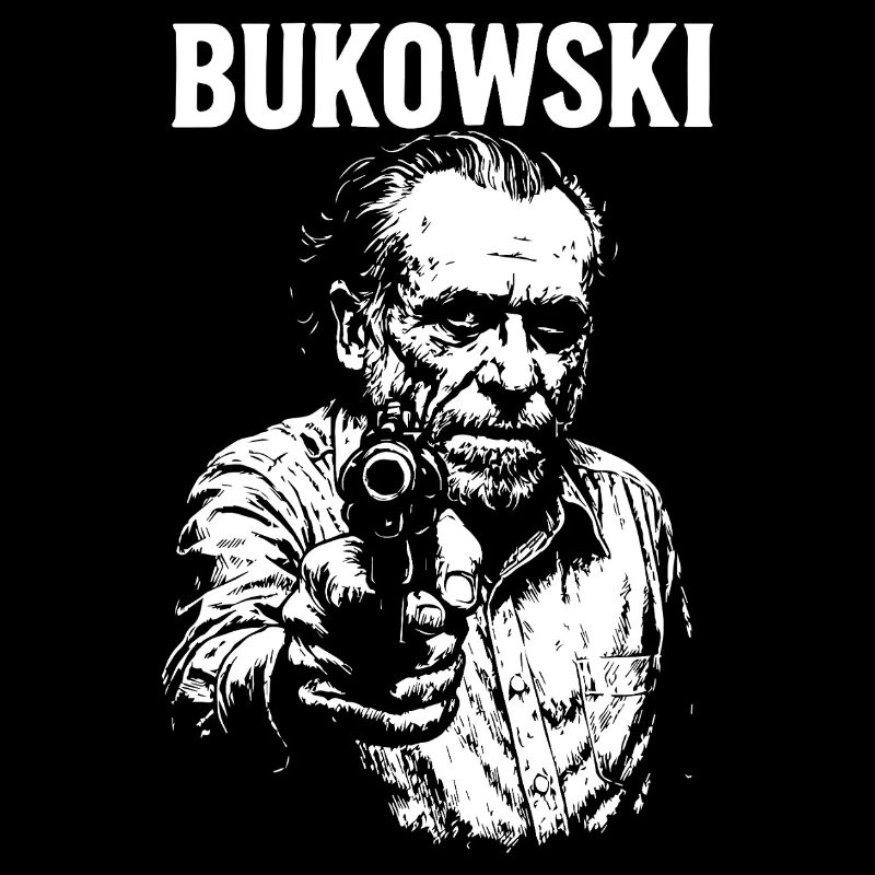 Charles Bukowski avec une arme à feu