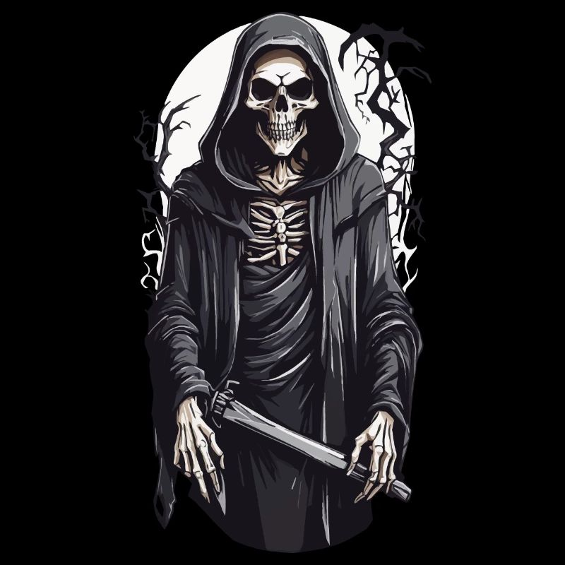 Gothic Horror Halloween Skeleton