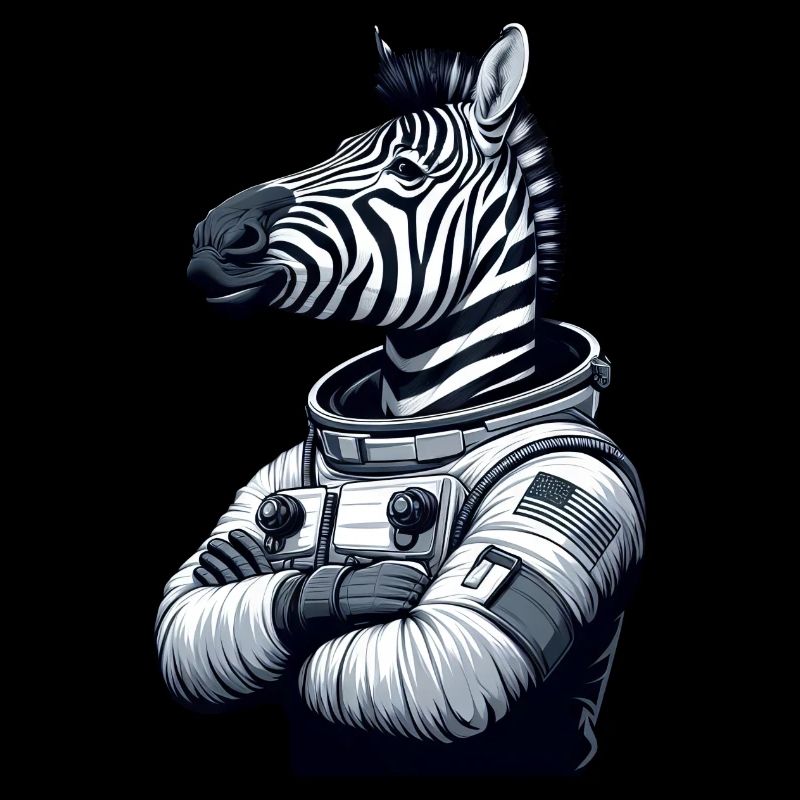 Zebra Astronaut: Space Exploration
