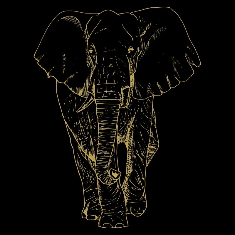 Motifs illustrés avec éléphant