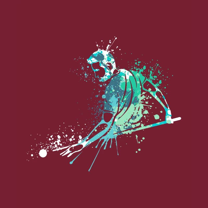 Cool splash pool billiards player