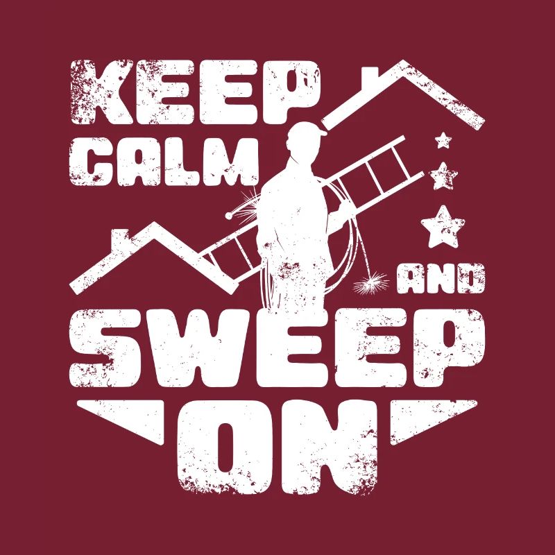 Funny chimney sweep keep calm and sweep on