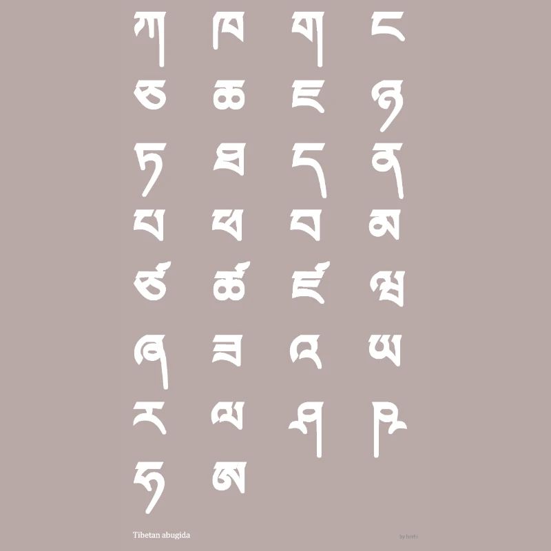 Tibetan script (white)