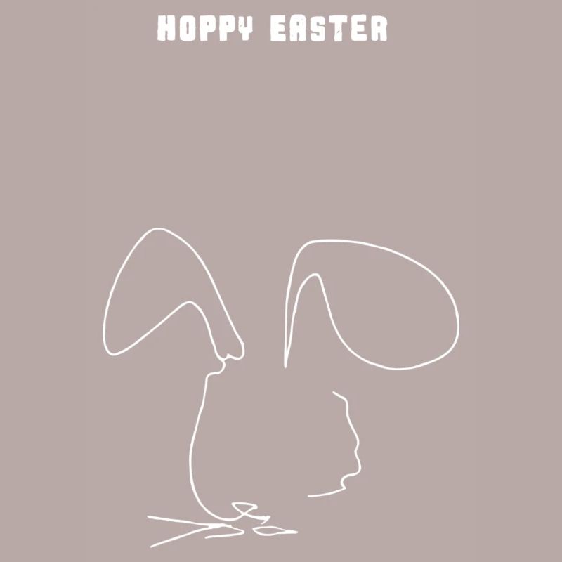 Minimalist Design | Rabbit | Easter | Gift