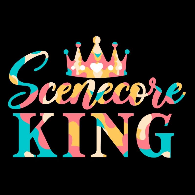 Szenecore König Emo Phase Mall Goth E-Boy Niedlich