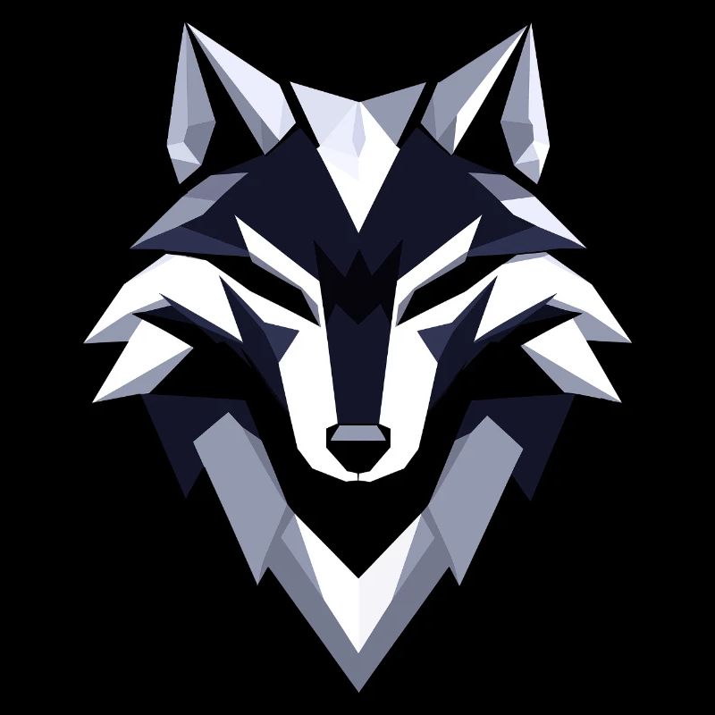 Conception du logo Wolf Low Poly