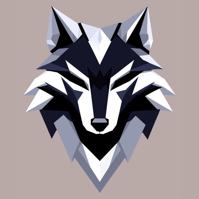 Wolf Low Poly Logo Design