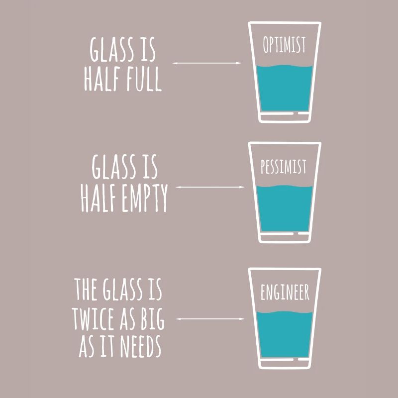 Engineer Humor Optimist Pessimist Engineer Joke