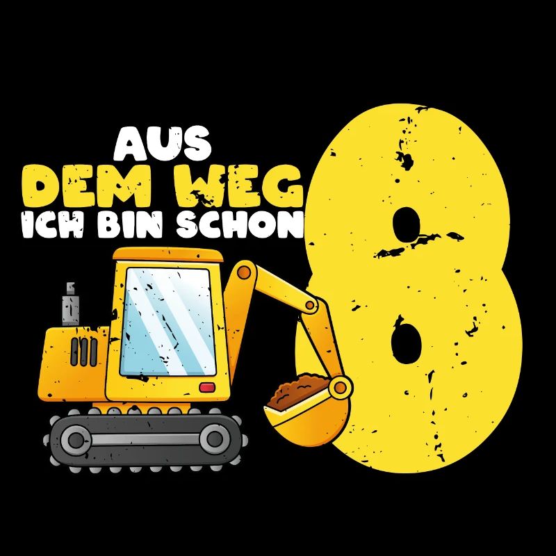 Aus dem Weg ich bin schon 8, Geschenkidee vintage