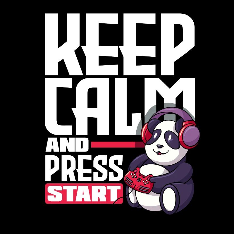 Keep Calm And Press Start Video Game Player Gaming
