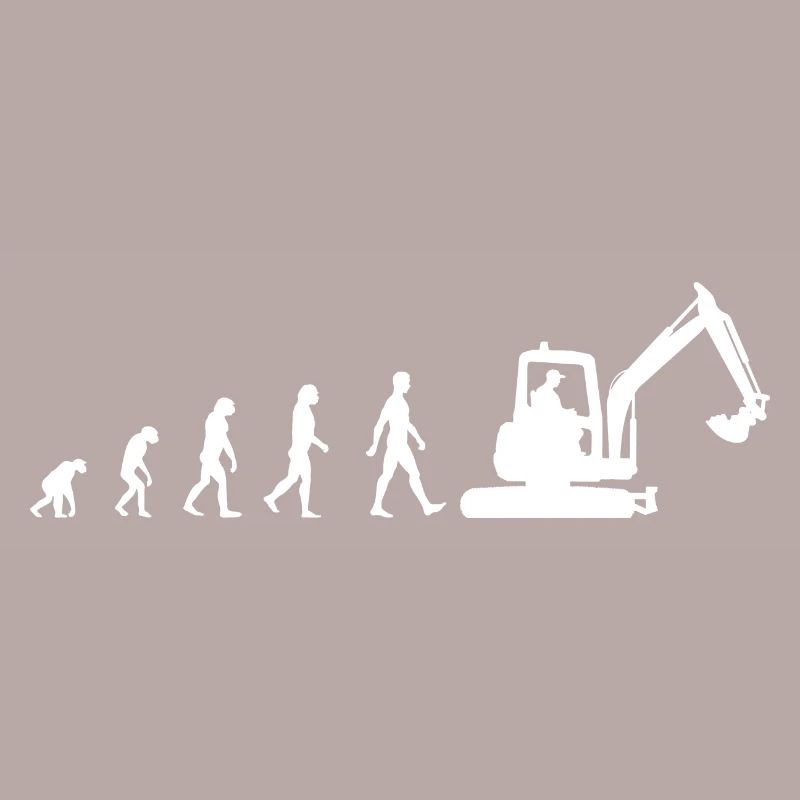 Evolution Exkavator silhouette cadeau pelle