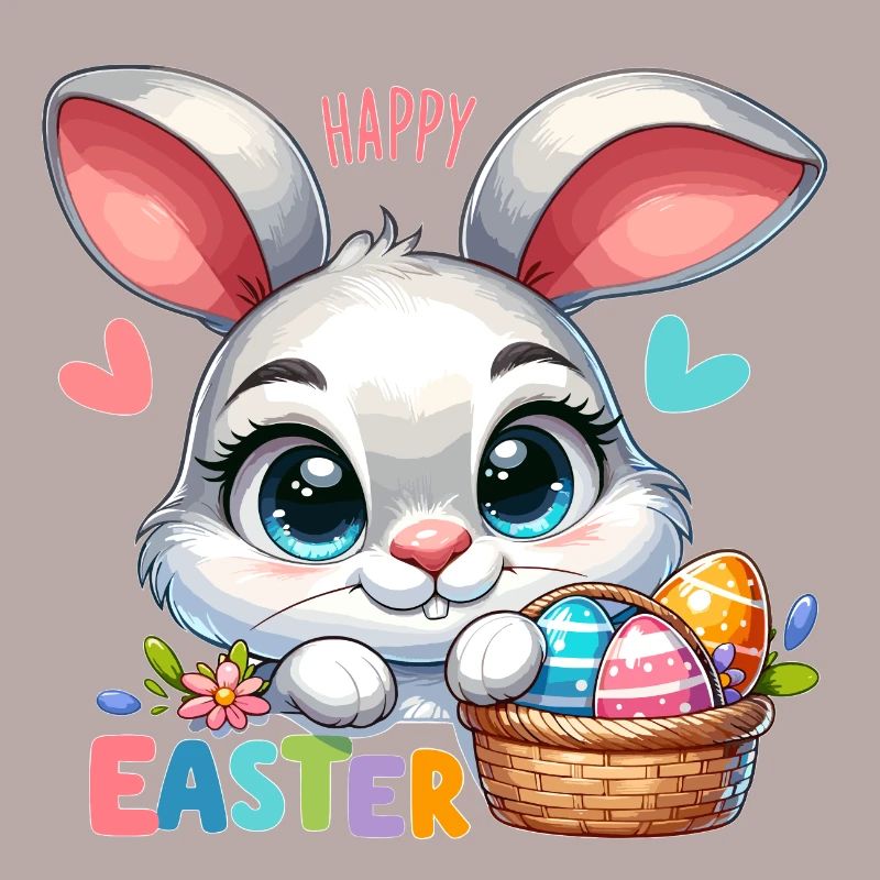Happy Easter - Easter Bunny Illustration