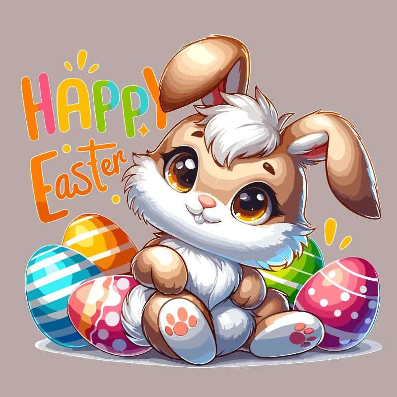 Happy Easter - Easter Bunny Illustration