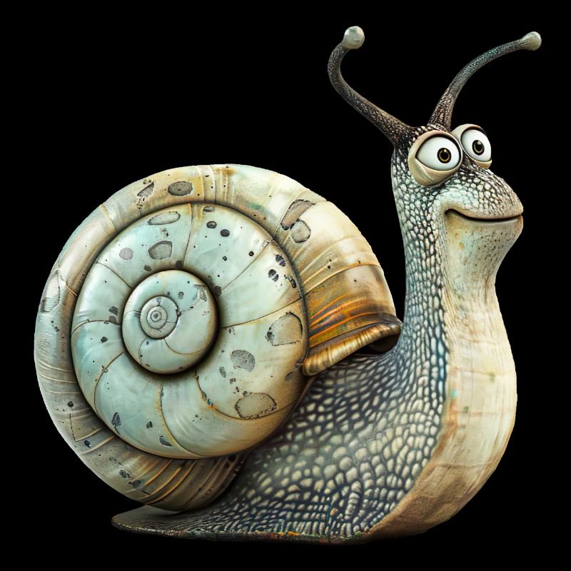 Funny Vineyard Snail