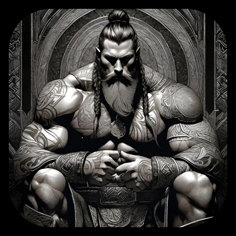 Stolzer Wikinger Krieger Germane