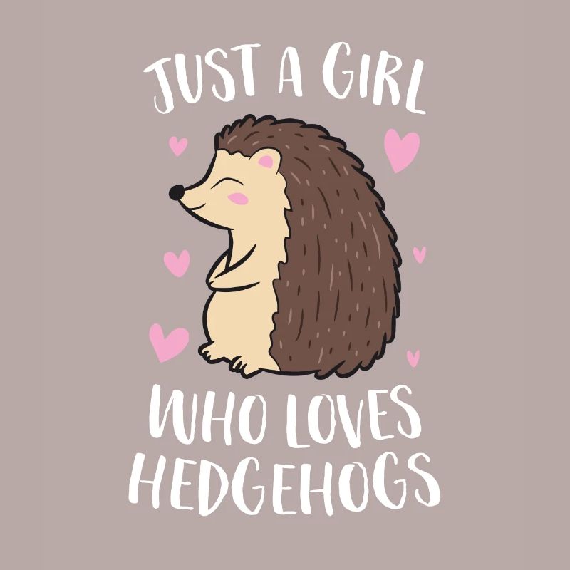 Nur ein Mädchen, das Igel liebt süsses Igel