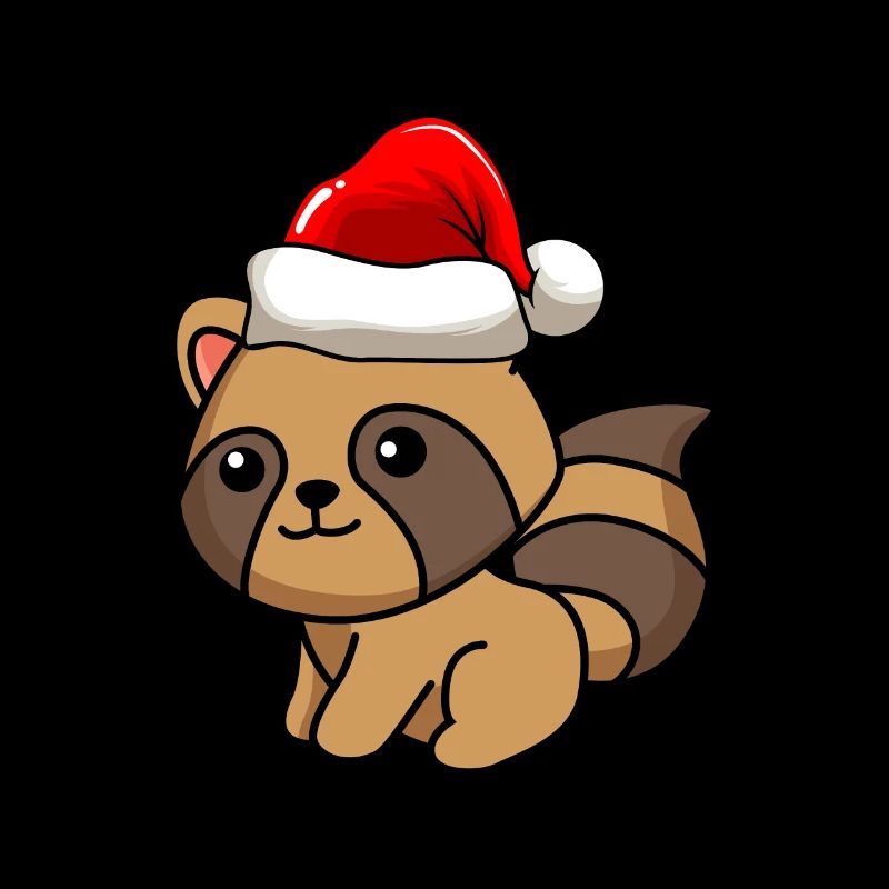 Waschbär Comic Weihnachten