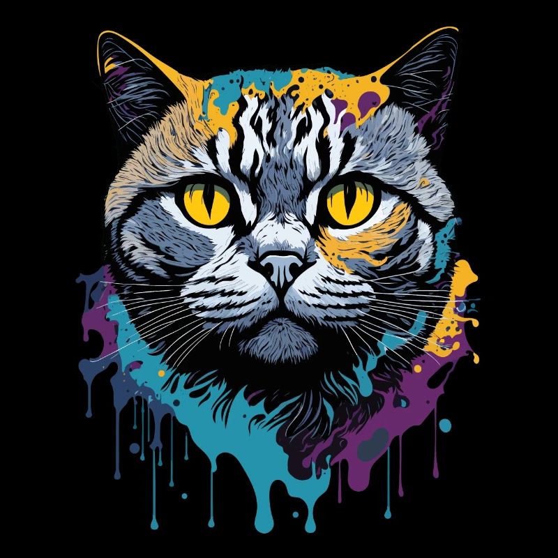Splash Art British Cat Expression