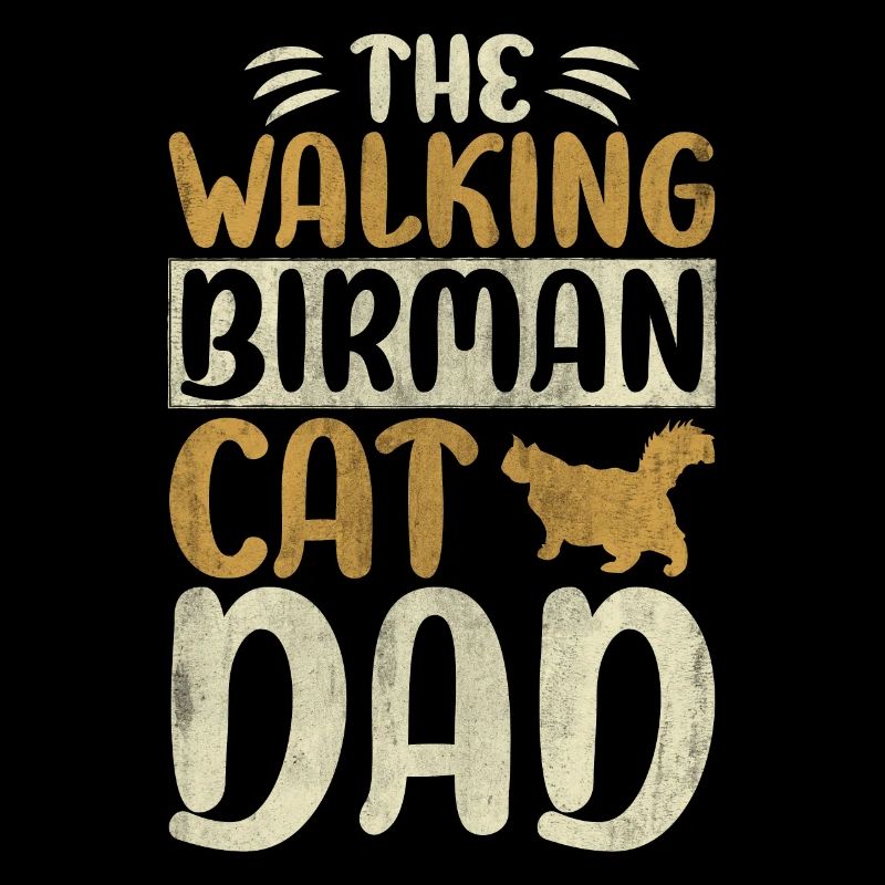 Le chat Birman marchant Papa Kitty Chat Marche