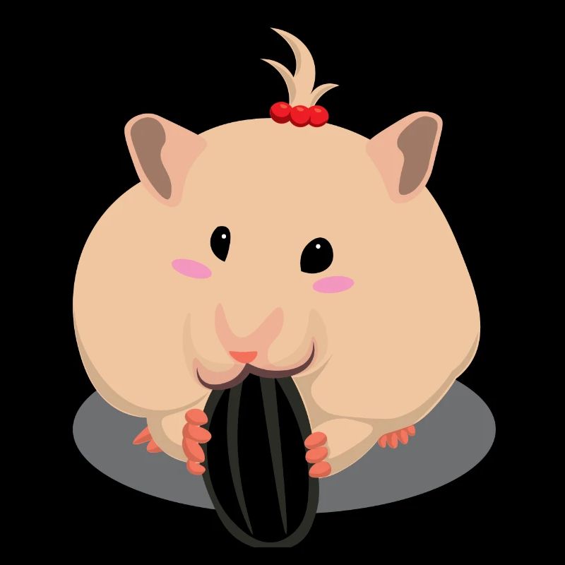Mignon hamster brun clair manger