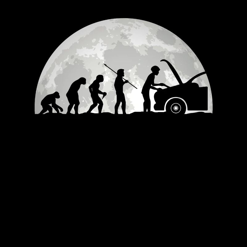 KFZ Mechaniker Evolution Im Mondlicht Geschenk