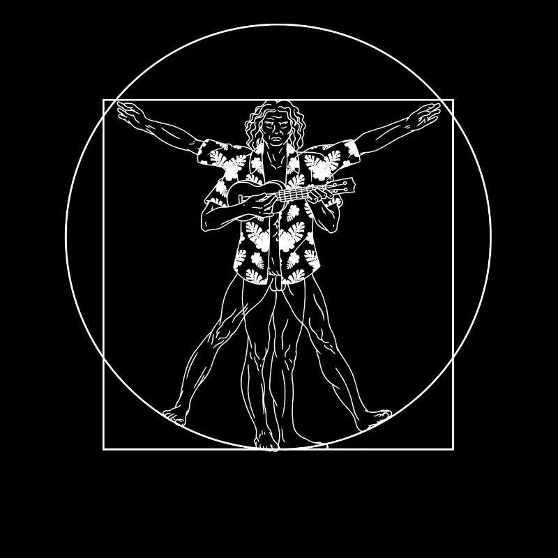 Uke Vitruvian Ukulele Player Funny Ukulele
