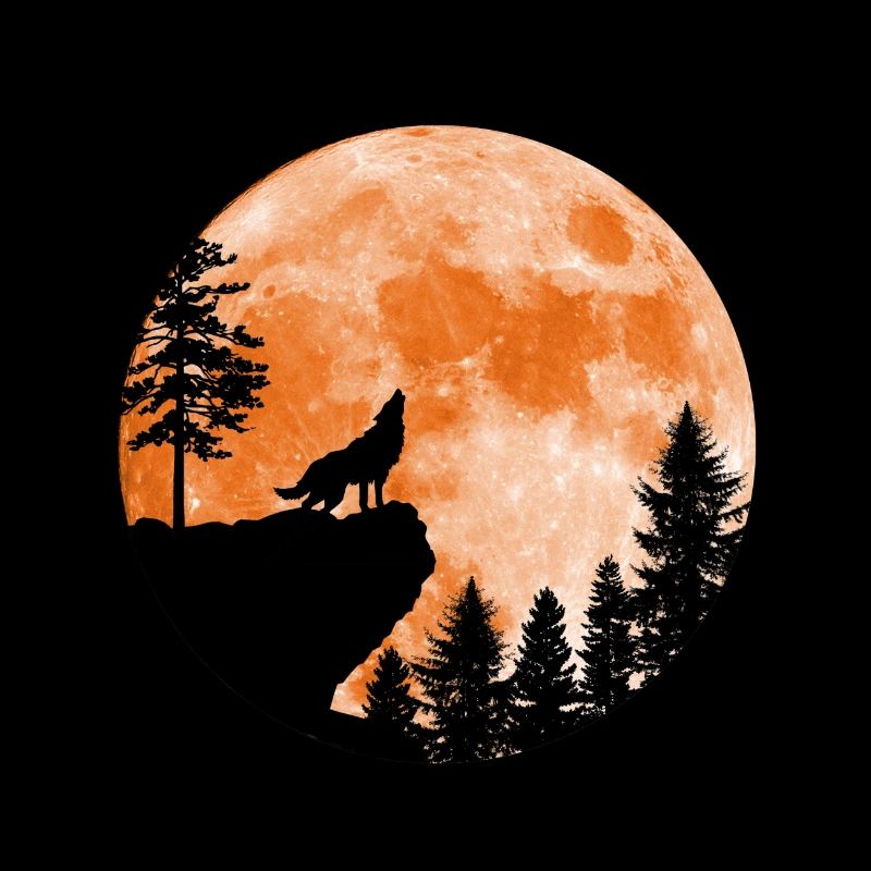 Howling Wolf Moon - Heulender Wolf